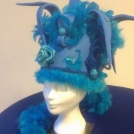rustige blauwe foamhoed