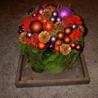 kerststuk met tempexbol
