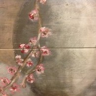 detail kruik met bloemetjes